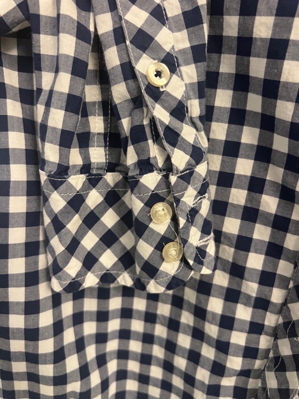 Vineyard Vines Navy and White Gingham Button-Down - Picture 5 of 7